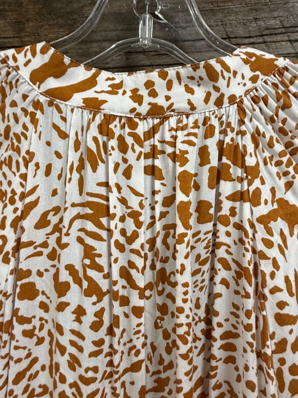 Umgee White and Mustard Printed Maxi Dress